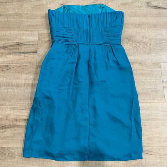 Shoshanna‎ Women's Nahla Dress Size 0 Turquoise Blue Silk Strapless Cocktail NEW - Picture 7 of 10
